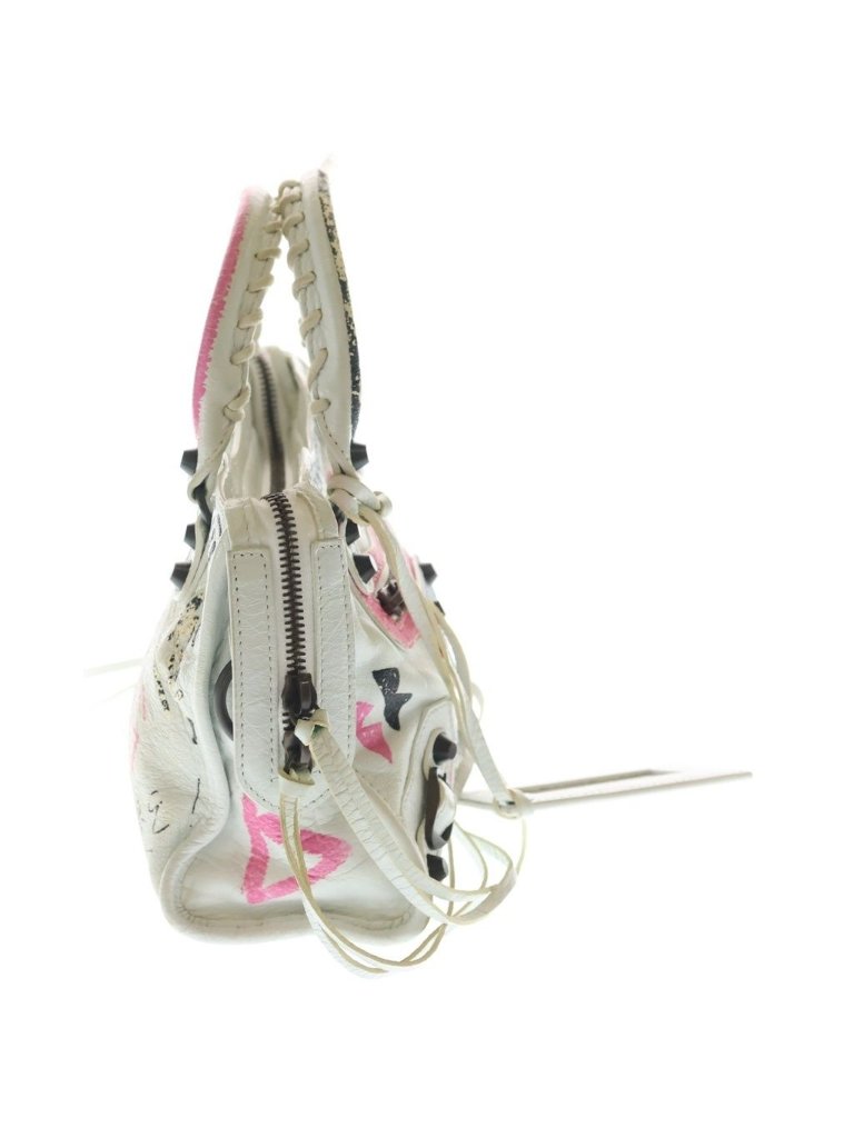 Balenciaga Classic City Graffiti 2-Way Shoulder Bag White Leather — image 3 of 8